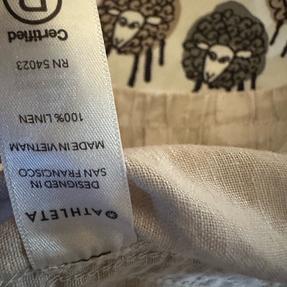 Athleta Cabo Tide Linen Jogger Pants Women’s 6 Camo Lightweight Elastic Waist - Picture 7 of 8